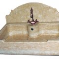 Lavello in Rosa Perlino scavato da blocco unico